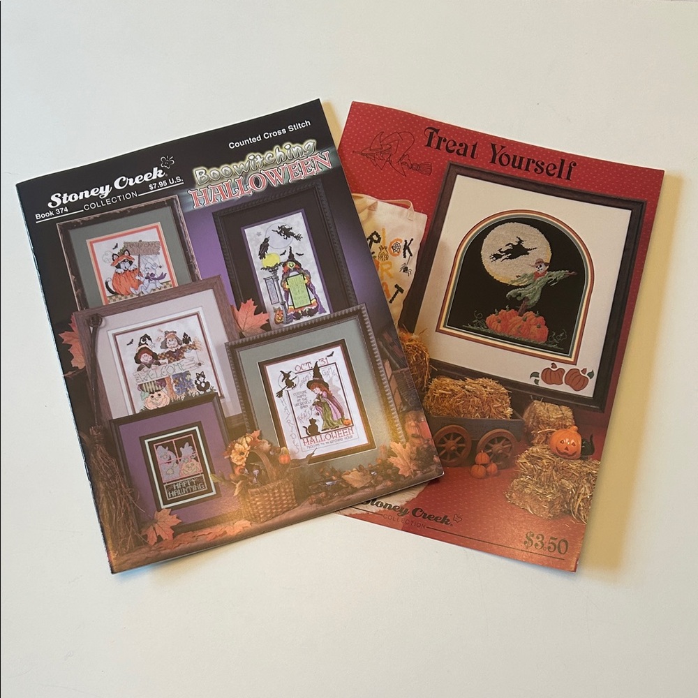 Lot of 2 Halloween Cross Stitch Patterns Stoney Creek